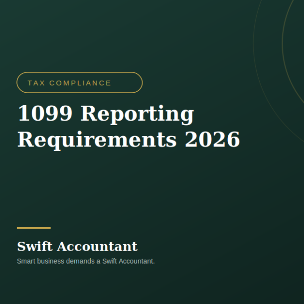Business owner reviewing 1099 reporting requirements 2026 paperwork