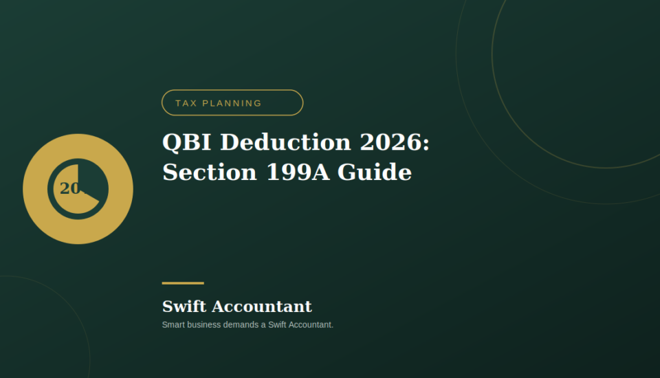 Pass-through business owner calculating QBI deduction 2026
