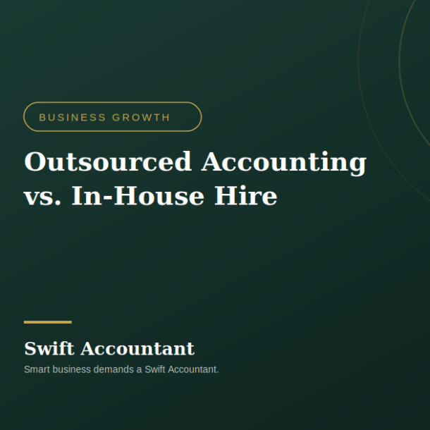 Business owner comparing outsourced accounting vs in-house accountant costs